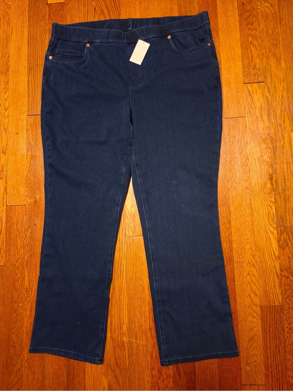 Lands' End Dark Blue Straight-Leg Women’s Jeans